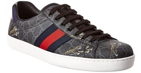 gucci sneakers tiger black|Gucci tiger button up.